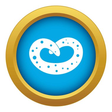 Alman simit mavi simge vektör izole