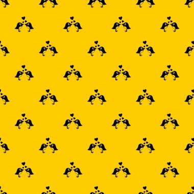 İki kuş kalpler tasarlamak vektör