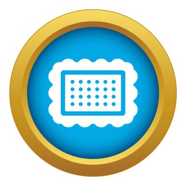 Tanımlama bilgisi mavi simge vektör izole