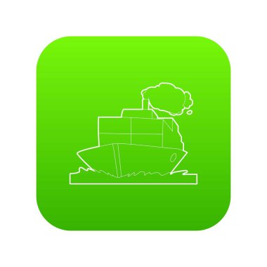 Gemi yeşil simge vektör