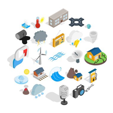 Vigor Icons set, izometrik stili