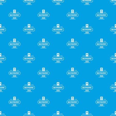 Pasaport desen vektör kesintisiz mavi