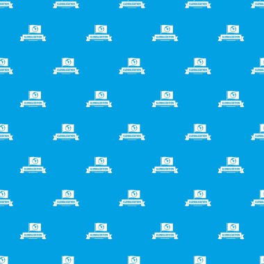 Küreselleşme iş desen vektör kesintisiz mavi