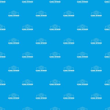 Küresel ağ desen vektör kesintisiz mavi
