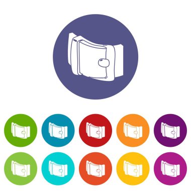 Erkek kemer simgeler vektör renk ayarla