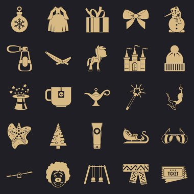 Küçük insanlar Icons set, basit tarzı