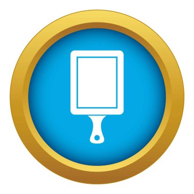 Siyah kesme tahtası mavi simge vektör izole