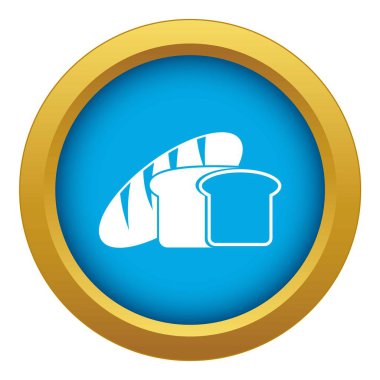 Ekmek mavi simge vektör izole