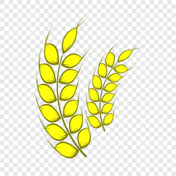 Two stalks of ripe barley icon, cartoon style — Stock Vector