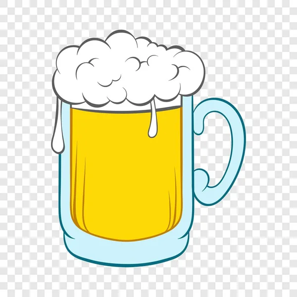 Beer mug icon in cartoon style — Stock Vector