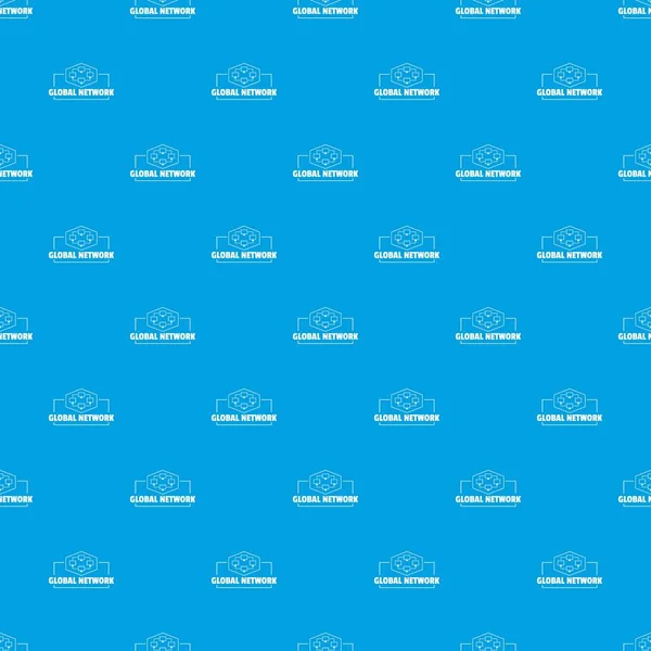 Küresel ağ desen vektör kesintisiz mavi