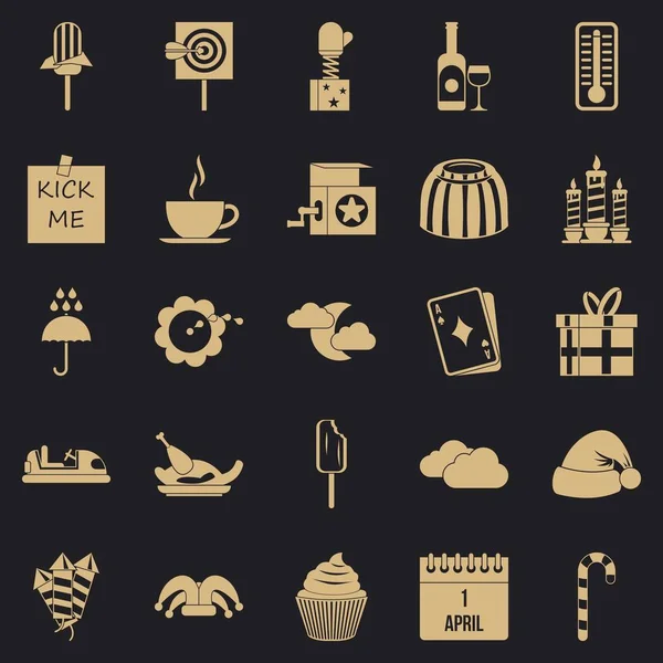 Çocuk partileri Icons set, basit tarzı