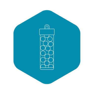 Paintball simgesi, anahat stili için topları ile paketi