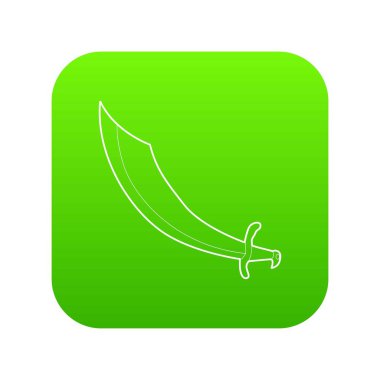 Hançer simgesi yeşil vektör