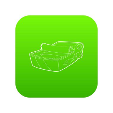 Konserve balık yeşil simge vektör