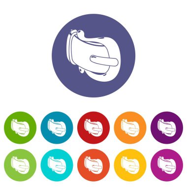 Modern kadın kemer simgeler vektör renk ayarla