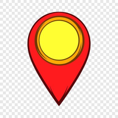 Harita işaretçi simgesi çizgi film tarzı