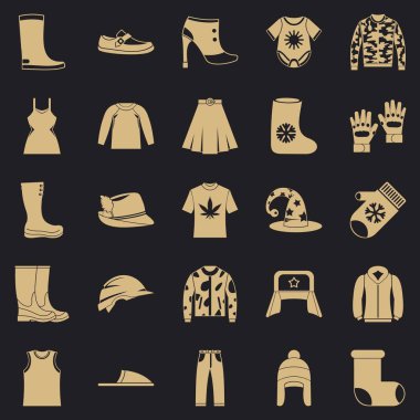 Aksesuar simge seti, basit tarzı alımı