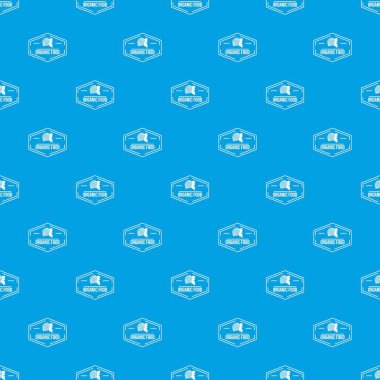 Organik gıda desen vektör kesintisiz mavi