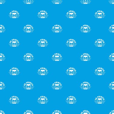 3D baskı desen vektör kesintisiz mavi