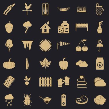 Diyet sebze Icons set, basit tarzı