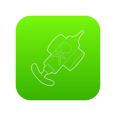 El böcek ilacı sprey yeşil simge vektör