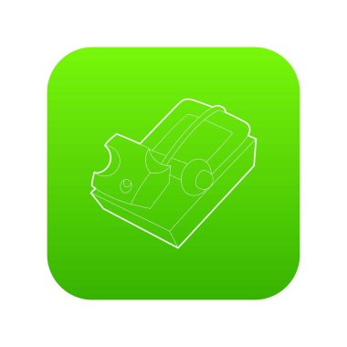 Fare kapanı yeşil simge vektör