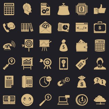 Pazarlama Internet simgeler kümesi, basit tarzı