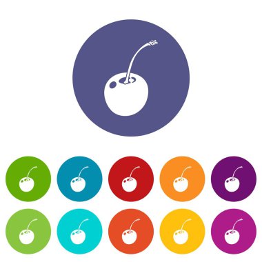 Kiraz simgeler vektör renk ayarla