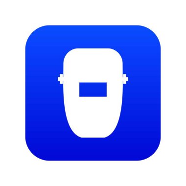 Kaynak maskesi simgesi dijital mavi