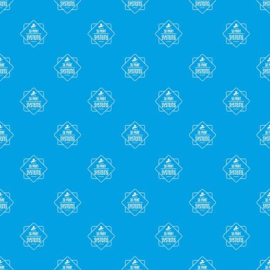 Sistemleri 3d baskı desen vektör kesintisiz mavi