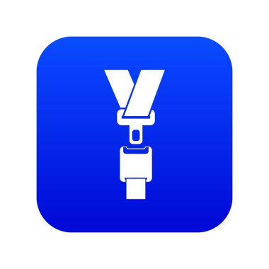 Emniyet kemeri simgesi dijital mavi