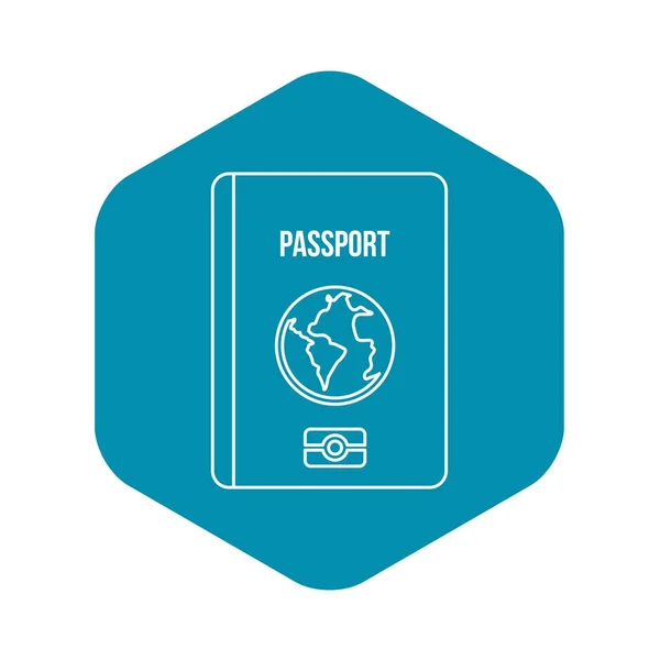 Εικονίδιο του διαβατηρίου, στυλ διάρθρωσης — Διανυσματικό Αρχείο