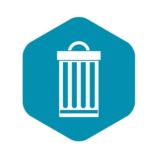 Trash can icon, simple style — Stock Vector