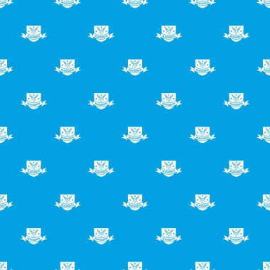 Demir iskelet desen vektör kesintisiz mavi