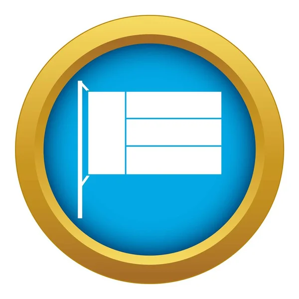 Vlajka ikonu modrý vektor, samostatný — Stockový vektor