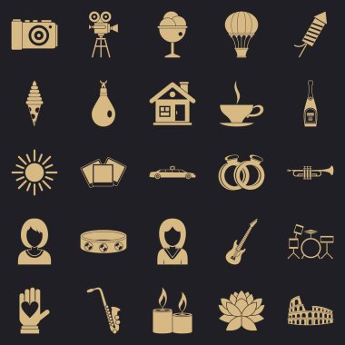 Fotoğraf Icons set, basit tarzı
