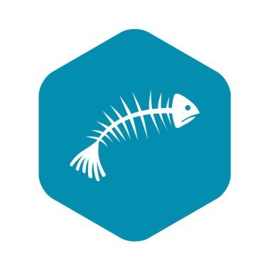 Balık kemikleri simgesi, basit tarzı