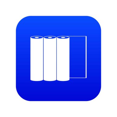 Rulo kağıt simgesi dijital mavi