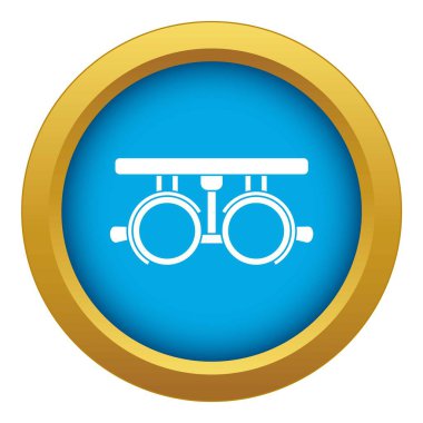 Hasta vizyon izole mavi simge vektör kontrol etmek için deneme çerçeve