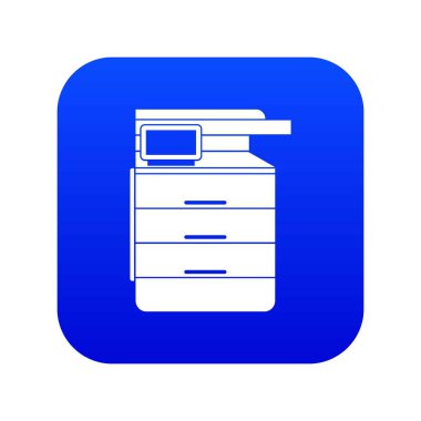 Çok amaçlı aygıt, Faks, Fotokopi ve tarayıcı simgesini dijital mavi