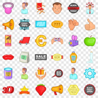 Çevremizde simgeler reklam ayarla, tarzı çizgi film