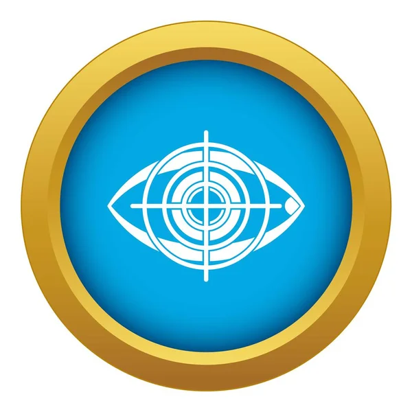 Auge und Zielsymbol blauer Vektor isoliert — Stockvektor