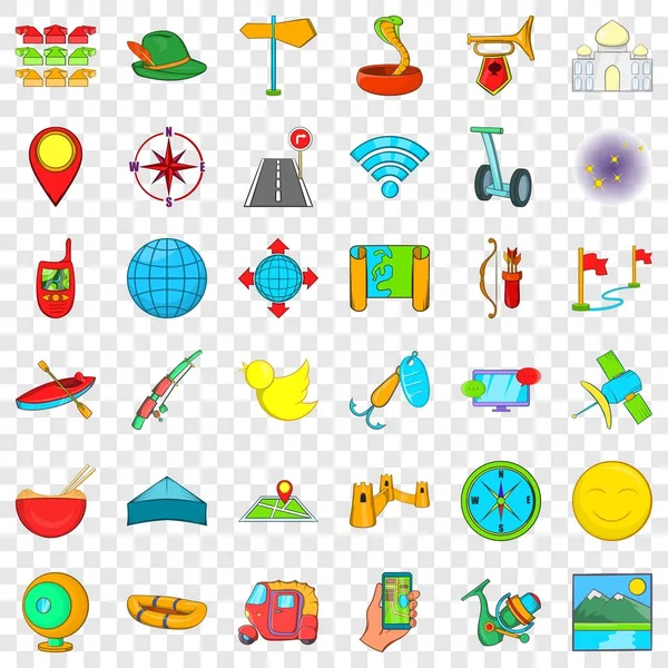 Eğlence spor Icons set, karikatür tarzı