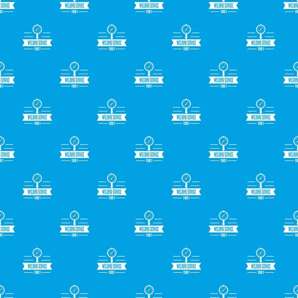 Welding service pattern vector seamless blue — Stock Vector