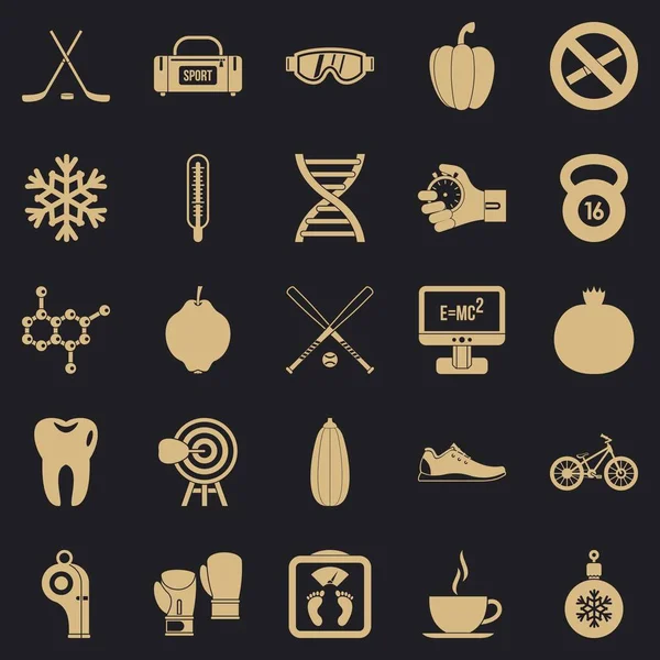 Kötü alışkanlıkları Icons set, basit stil olmadan