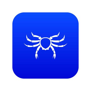 Yengeç deniz hayvan simgesi dijital mavi