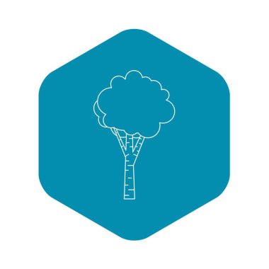 Rus huş simgesi, anahat stili