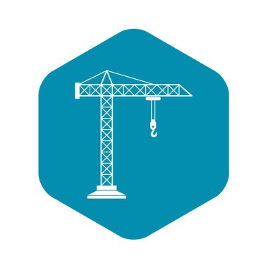 İnşaat vinç simgesi, basit tarzı