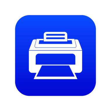 Modern lazer yazıcı simgesini dijital mavi